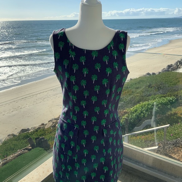 VINTAGE LILY PULITZER.Classic Palm Tree Dress Sz10 - Picture 3 of 13